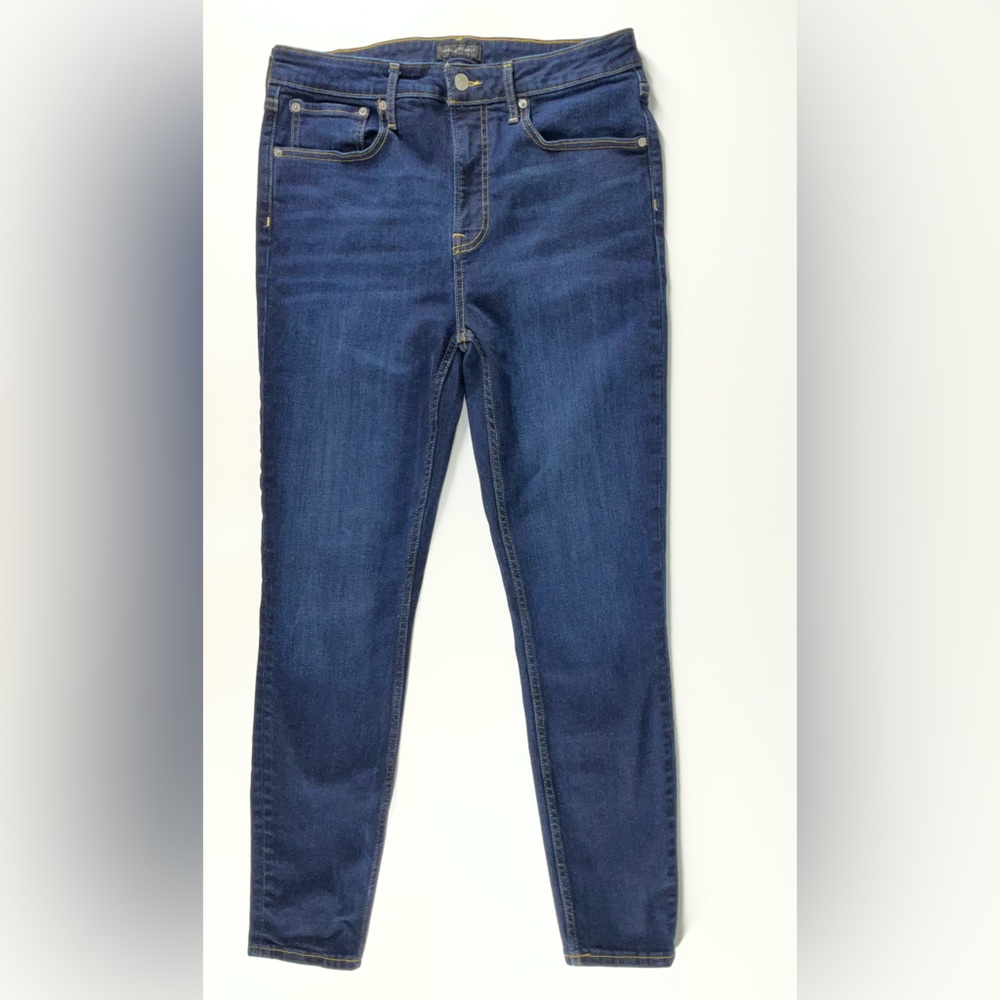 Free Assembly Women’s High Rise Skinny Classic Dark Denim Blue Jeans Size 12
